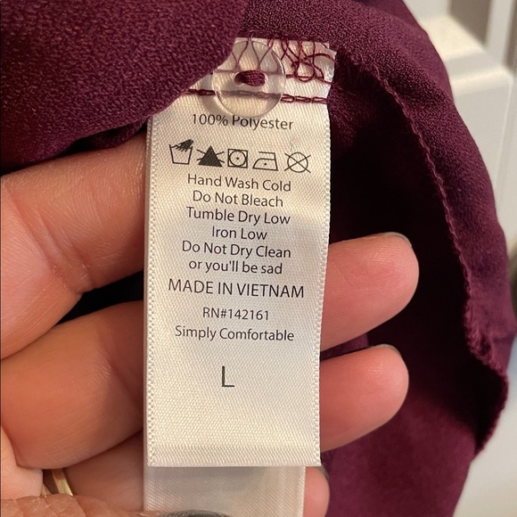 LuLaRoe “Melinda” Burgundy Jumpsuit shorts - Picture 3 of 11